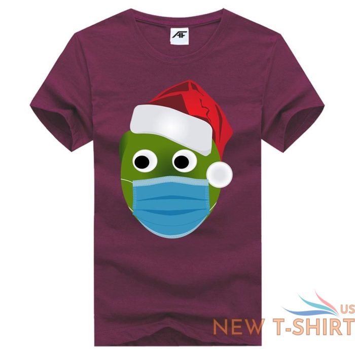 christmas sprout mask printed mens boys t shirt novelty party wear top tees 5.jpg