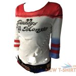 cosplay suicide squad costume harley quinn t shirt pants belt full set halloween 1 1.jpg