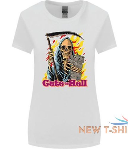 cute hell cat grim reaper skull halloween womens wider cut t shirt 1.jpg