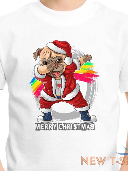 dabbing pug christmas t shirt kids mens boys girls womens novelty dog xmas gift 0.jpg