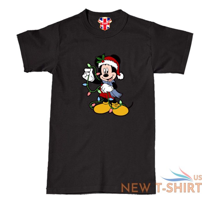 disney mickey mouse christmas lights holiday t shirt santa gift t shirt top 1.jpg