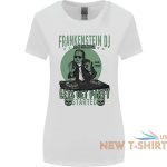 dj frankenstein funny music vinyl halloween womens wider cut t shirt 1.jpg