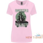 dj frankenstein funny music vinyl halloween womens wider cut t shirt 4.jpg