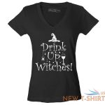 drink up witches women s v neck t shirt funny halloween witch costume boos tee 2.jpg