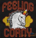 feeling corny funny unicorn halloween gift womens short sleeve crewneck tee 1.jpg