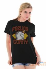 feeling corny funny unicorn halloween gift womens short sleeve crewneck tee 5.jpg