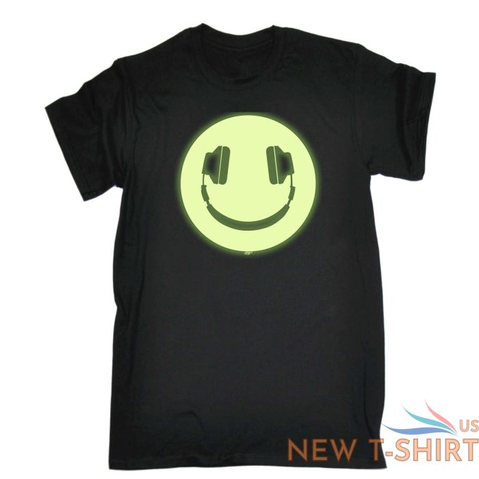 funny kids childrens t shirt tee tshirt headphone dj smile glow in the dark 0.jpg