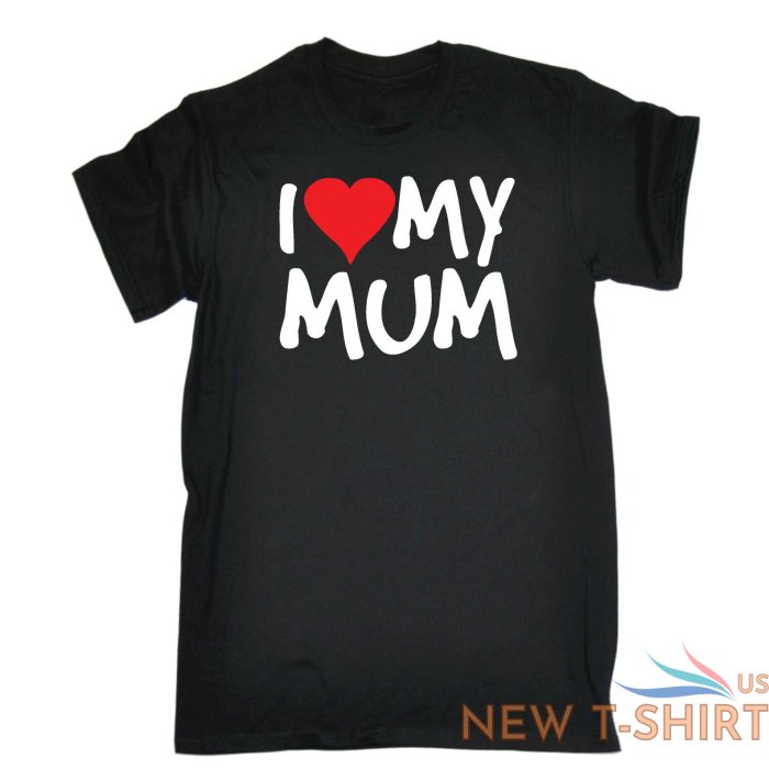 funny kids childrens t shirt tee tshirt i heart love my mum 0.jpg