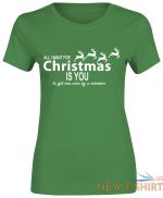 girls all i want for christmas print t shirt cotton tee ladies short sleeve top 0.jpg