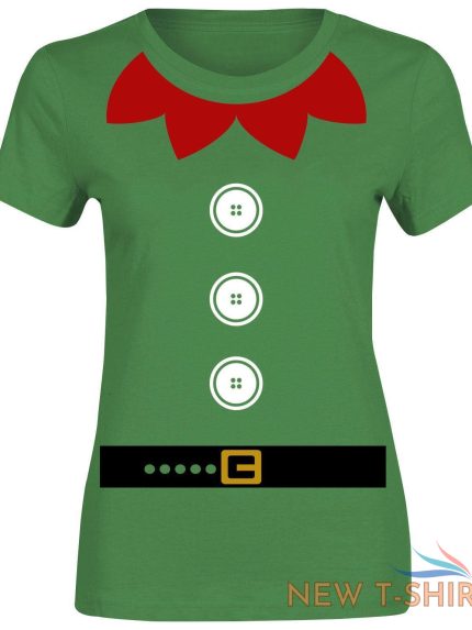 girls elf style print t shirt christmas ladies short sleeve top cotton tee xmas 0.jpg