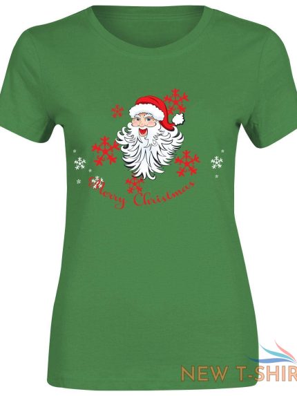 girls happy santa t shirt cotton merry christmas print ladies short sleeve top 0.jpg