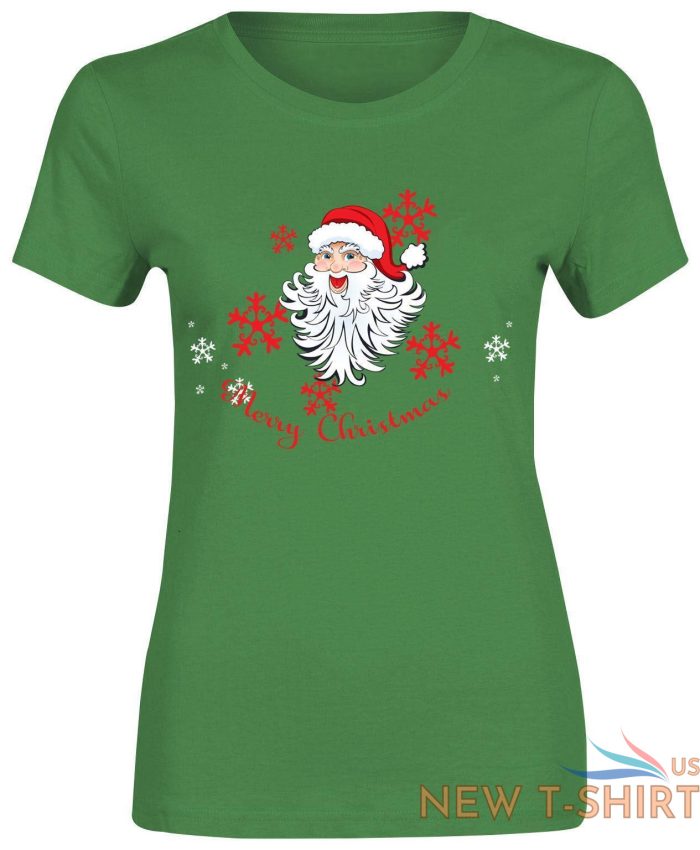 girls happy santa t shirt cotton merry christmas print ladies short sleeve top 0.jpg