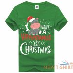 girls i want hippopotamus for christmas print t shirt womens xmas party top 3.jpg