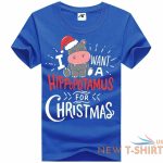 girls i want hippopotamus for christmas print t shirt womens xmas party top 9.jpg