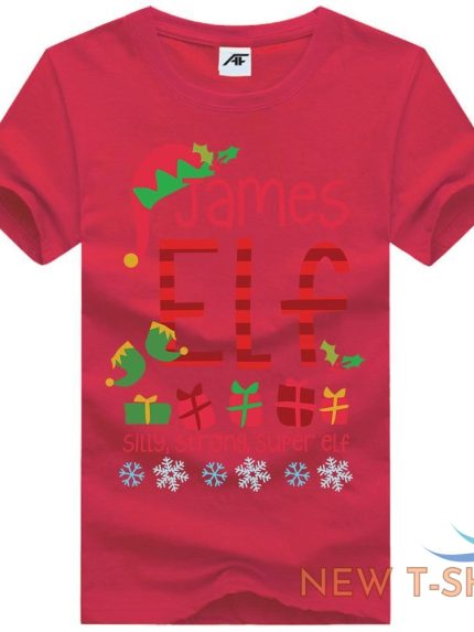 girls james elf print christmas t shirt womens xmas short sleeve party top tees 1.jpg