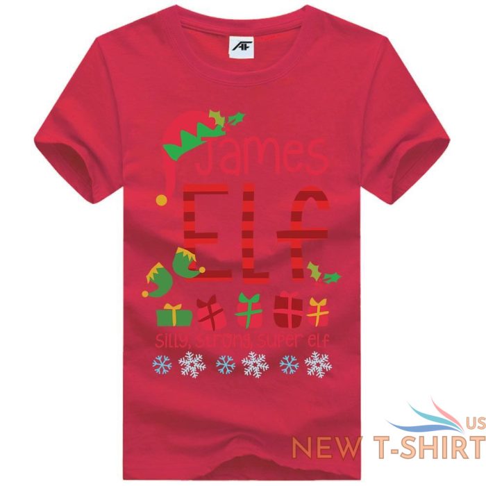 girls james elf print christmas t shirt womens xmas short sleeve party top tees 1.jpg