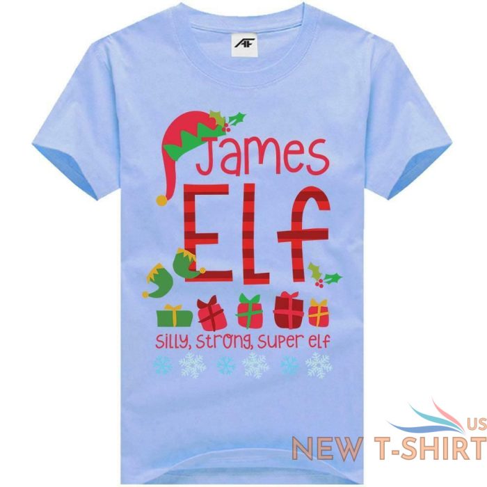 girls james elf print christmas t shirt womens xmas short sleeve party top tees 2.jpg
