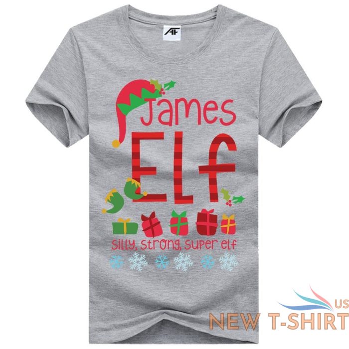 girls james elf print christmas t shirt womens xmas short sleeve party top tees 3.jpg