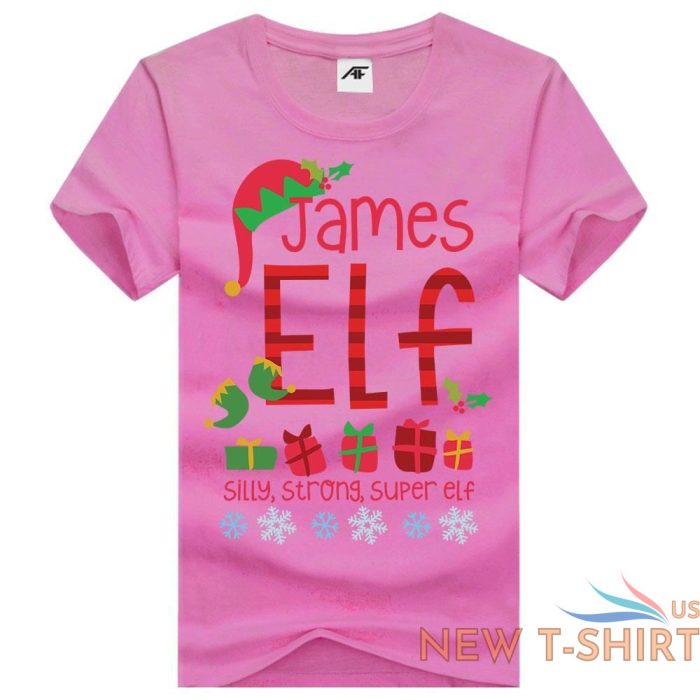 girls james elf print christmas t shirt womens xmas short sleeve party top tees 5.jpg