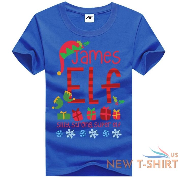 girls james elf print christmas t shirt womens xmas short sleeve party top tees 6.jpg