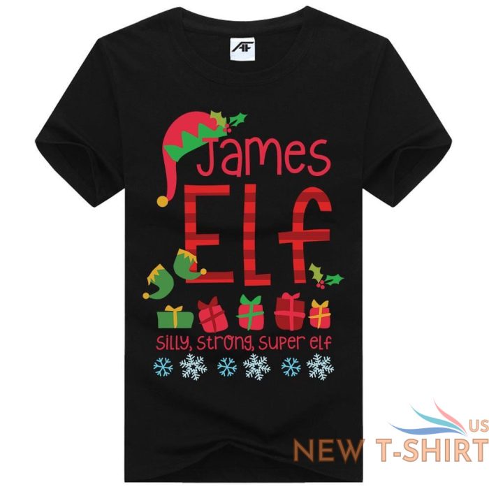 girls james elf print christmas t shirt womens xmas short sleeve party top tees 7.jpg