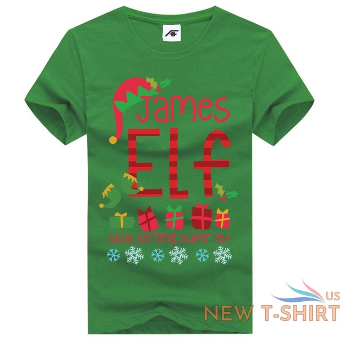 girls james elf print christmas t shirt womens xmas short sleeve party top tees 8.jpg