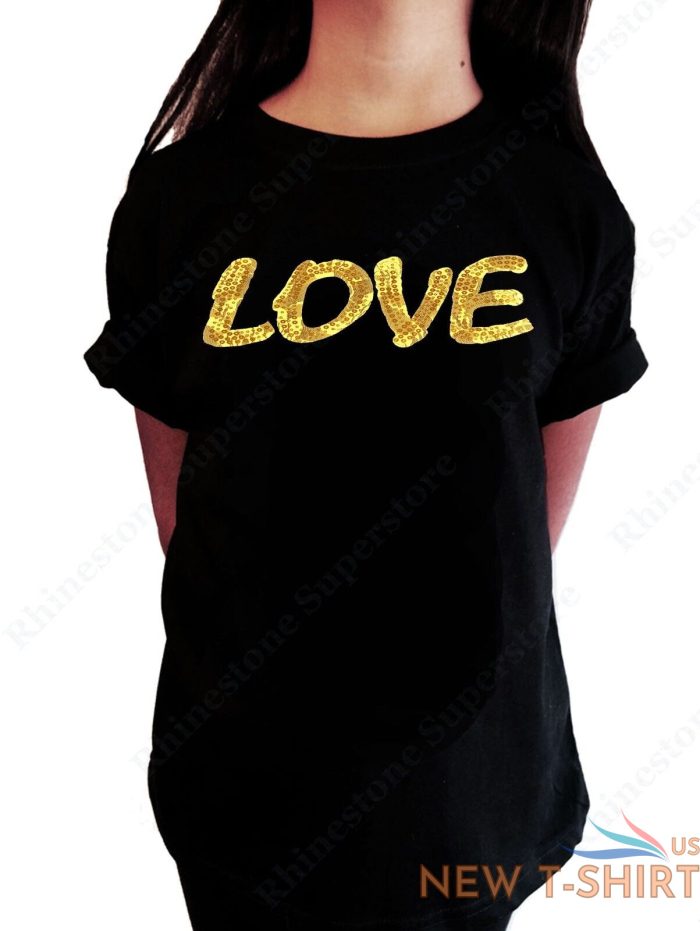 girls lace and spangle t shirt gold love in size 3 to 14 available 0.jpg