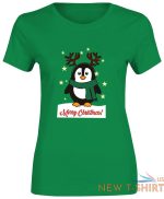 girls merry christmas print penguin t shirt cotton tee women short sleeve top 0.jpg