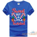 girls sweet but a little twisted print christmas t shirt womens xmas party top 0 1.jpg