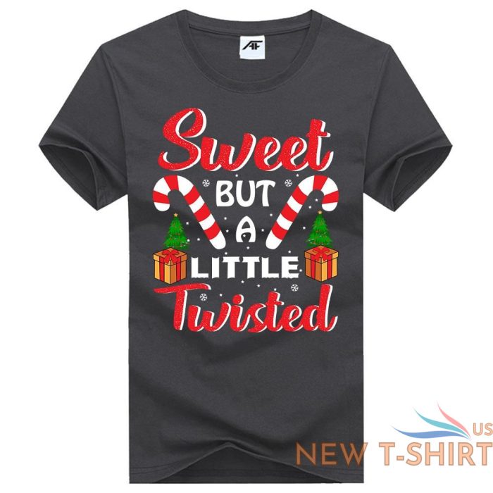 girls sweet but a little twisted print christmas t shirt womens xmas party top 2 1.jpg