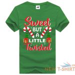 girls sweet but a little twisted print christmas t shirt womens xmas party top 3 1.jpg