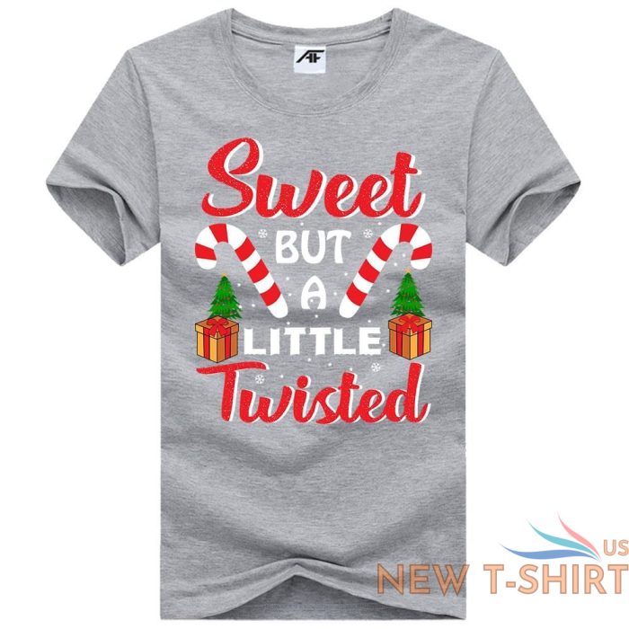 girls sweet but a little twisted print christmas t shirt womens xmas party top 4 1.jpg