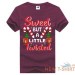 girls sweet but a little twisted print christmas t shirt womens xmas party top 5 1.jpg