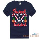 girls sweet but a little twisted print christmas t shirt womens xmas party top 6 1.jpg