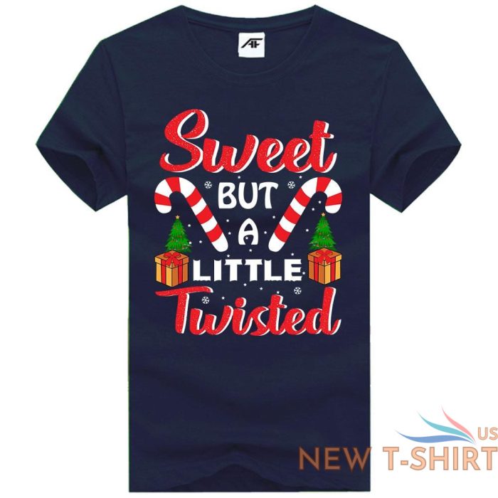 girls sweet but a little twisted print christmas t shirt womens xmas party top 6 1.jpg