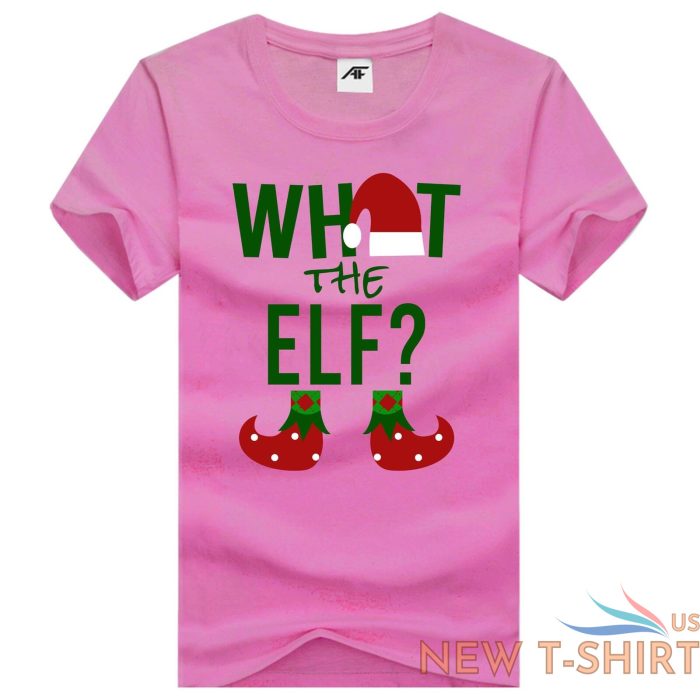 girls what the elf printed xmas t shirt short sleeves xmas party tees casual top 0 1.jpg