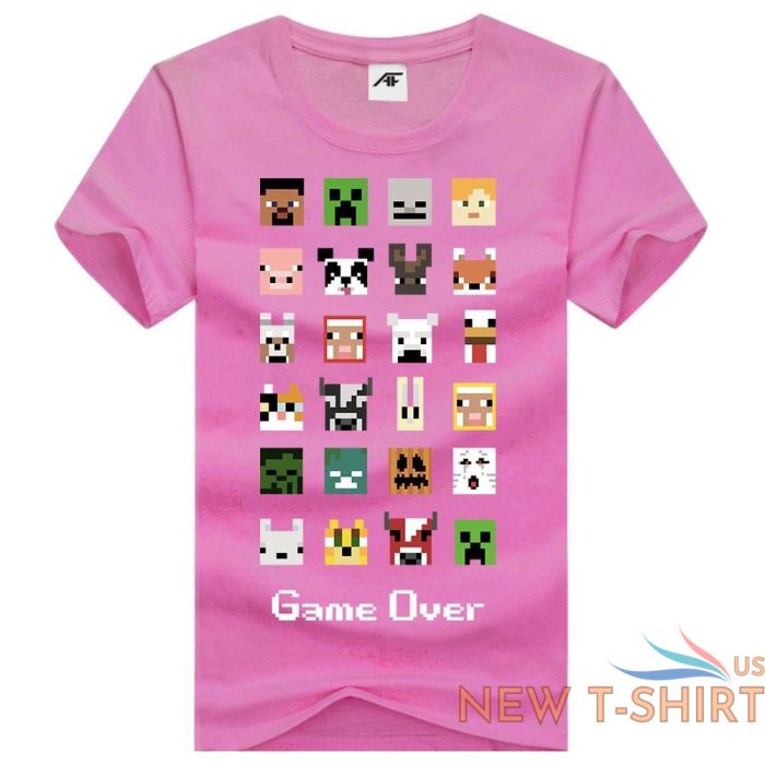 girls womens game over print t shirt funny crew neck 100 cotton top tees 9.jpg