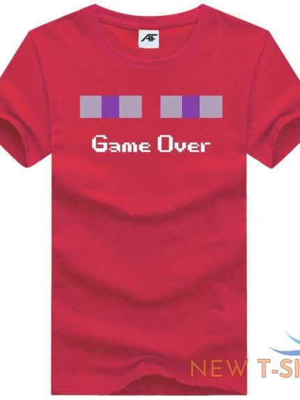 girls womens game over print t shirt gamer crew neck 100 cotton top tees 0.jpg