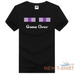 girls womens game over print t shirt gamer crew neck 100 cotton top tees 2.jpg