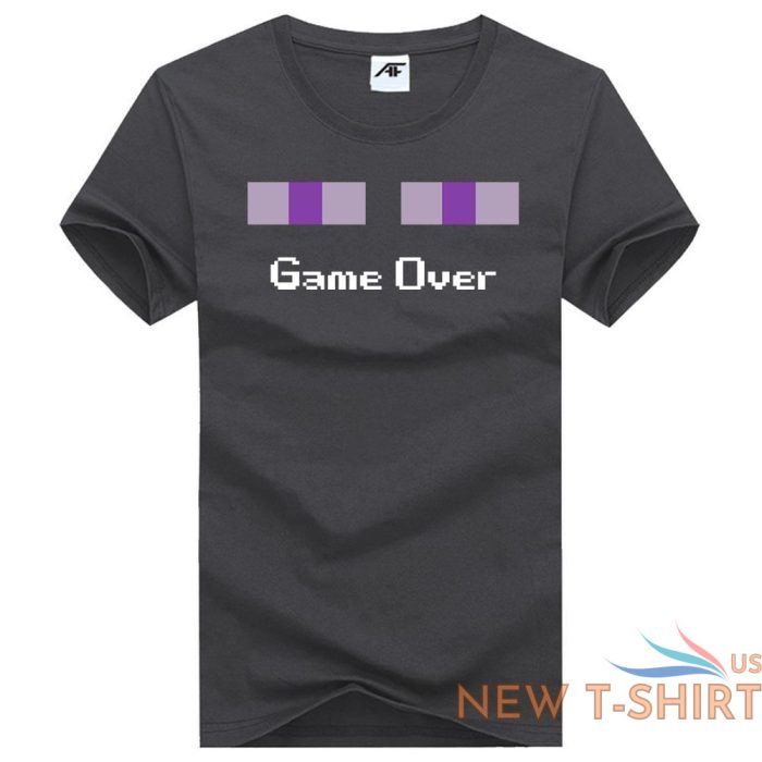 girls womens game over print t shirt gamer crew neck 100 cotton top tees 3.jpg