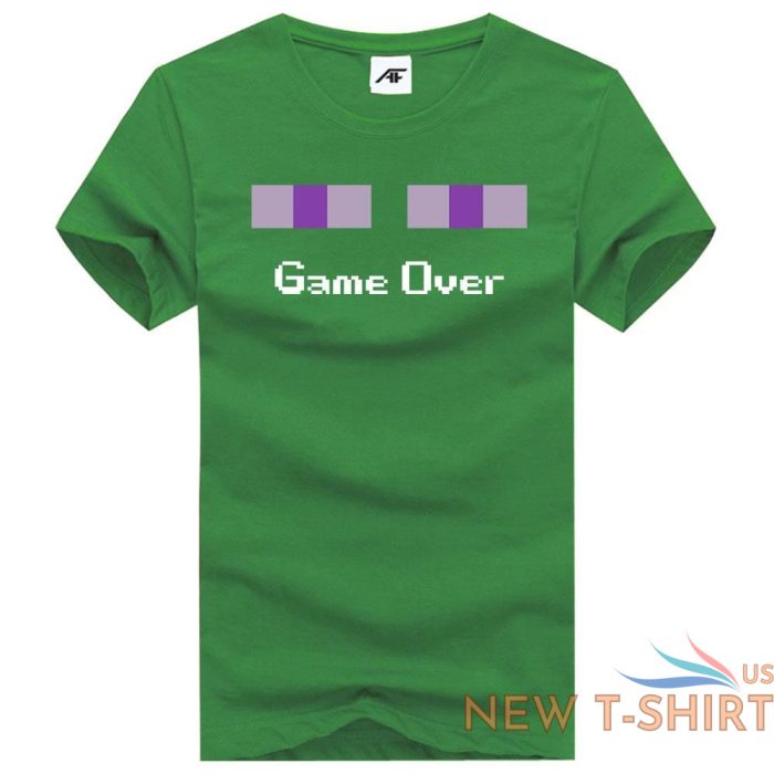 girls womens game over print t shirt gamer crew neck 100 cotton top tees 4.jpg