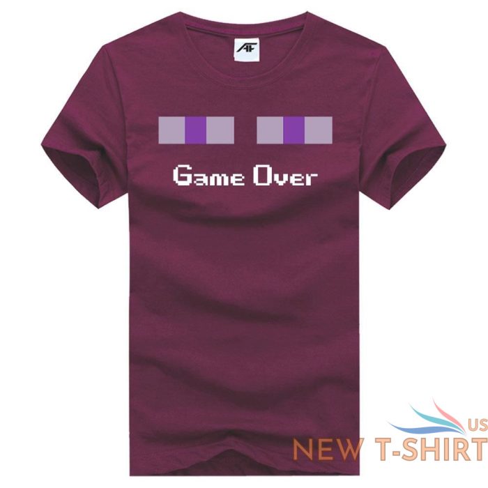 girls womens game over print t shirt gamer crew neck 100 cotton top tees 5.jpg