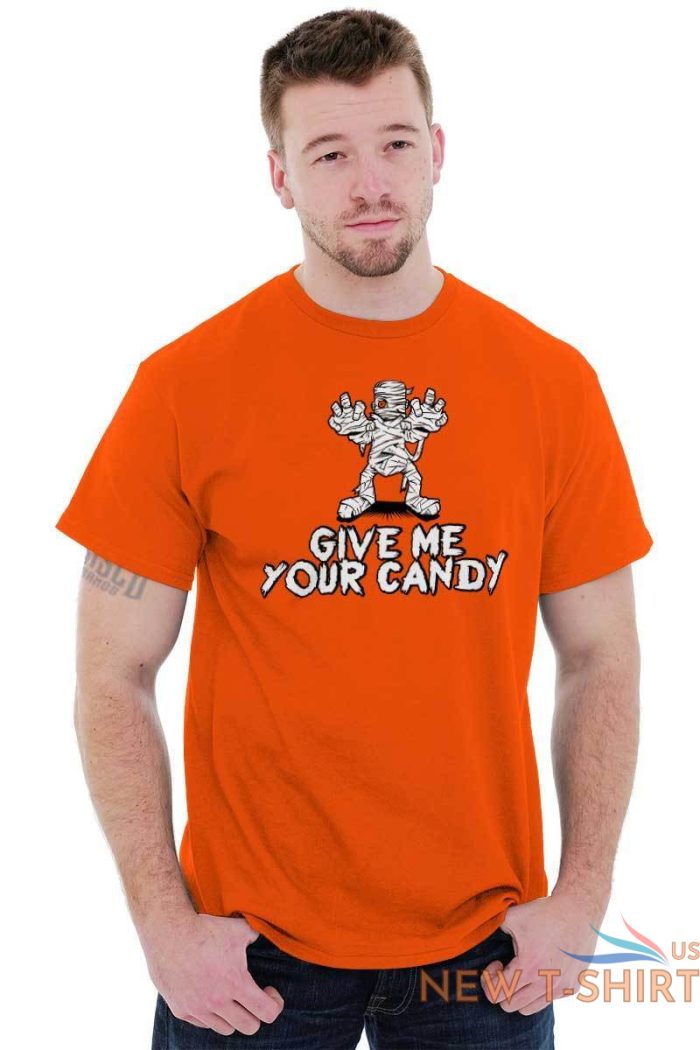 give me your candy mummy halloween gift idea adult short sleeve crewneck tee 5 1.jpg