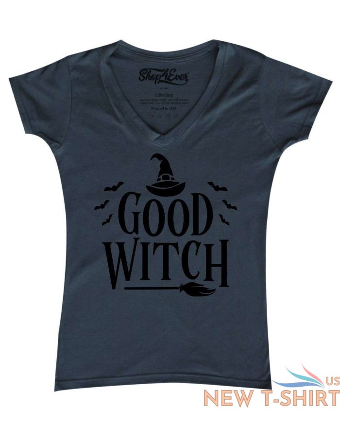 good witch blk women s v neck t shirt funny matching best friends halloween tee 2.jpg