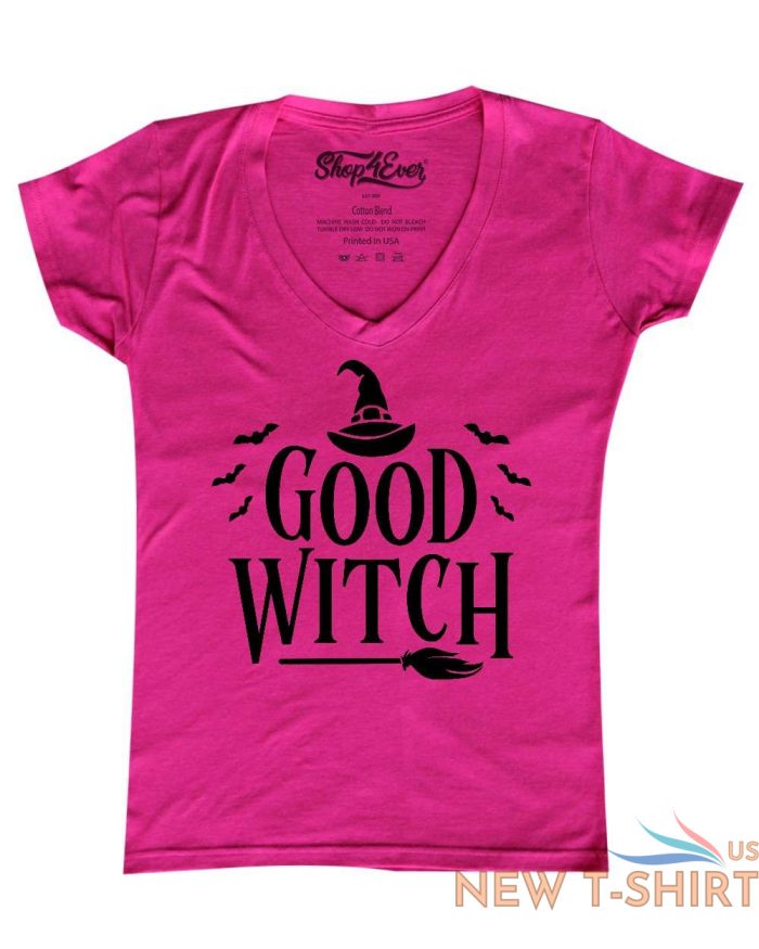 good witch blk women s v neck t shirt funny matching best friends halloween tee 3.jpg