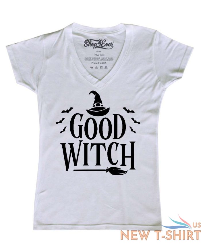 good witch blk women s v neck t shirt funny matching best friends halloween tee 4.jpg