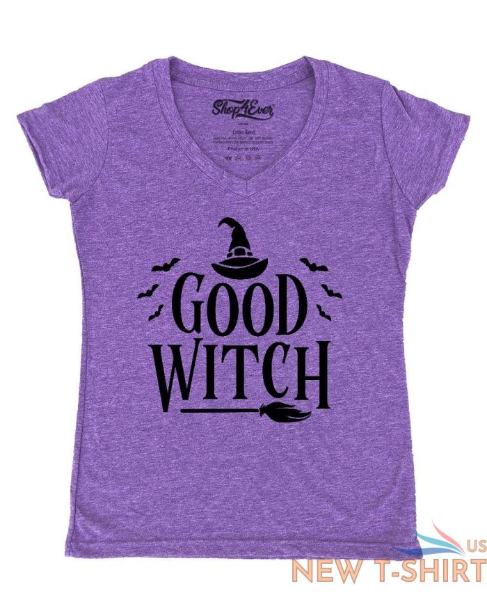 good witch blk women s v neck t shirt funny matching best friends halloween tee 6.jpg