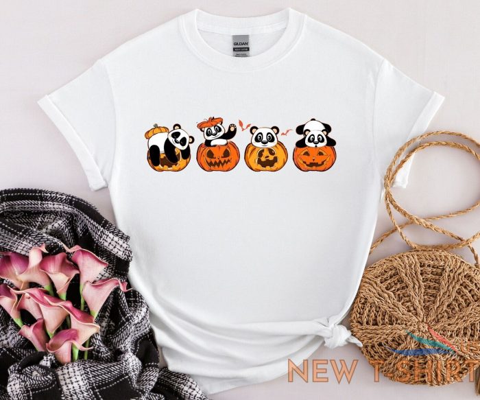 halloween cute pandas and pumpkins t shirt halloween pandas shirt pandas tee 0.jpg