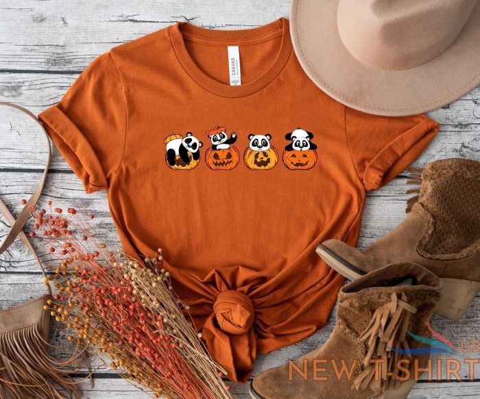 halloween cute pandas and pumpkins t shirt halloween pandas shirt pandas tee 1.jpg
