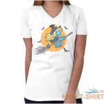 halloween flying witch smurfette v neck t shirt tees women 0.jpg